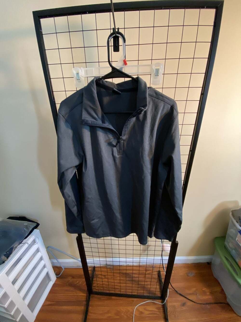 32 Degrees Heat Men's Charcoal Gray Long Sleeve 1/4 Zip Pullover
